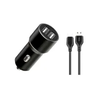 Зарядний пристрій XO 1xUSB + cable USB to USB-C TZ09 black (6920680873500) - Зображення 1
