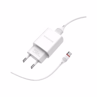Зарядний пристрій BOROFONE BA20A USB 10.5W + cable USB to USB-C white (6931474700742) - Image 4