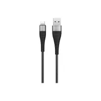 Дата кабель USB 2.0 AM to Lightning 1.0m 2.4A nylon BX32 black BOROFONE (6931474710413) - 1