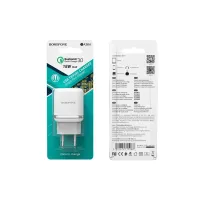 Зарядний пристрій BOROFONE BA36A High Speed USB QC3.0 18W White (6931474715975) - 3