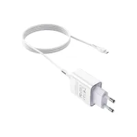 Зарядний пристрій HOCO C81A Asombroso USB + cable Micro 5P 10.5W White (6931474727954) - 4