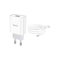 Зарядний пристрій HOCO C81A Asombroso USB + cable Micro 5P 10.5W White (6931474727954) - 1