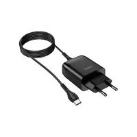 Зарядний пристрій HOCO C72Q Glorious USB QC3.0 + cable USB to USB-C 18W Black (6931474732545) - Зображення 3