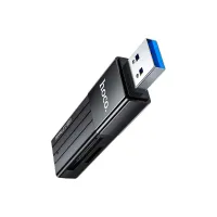 Зчитувач флеш-карт HOCO USB3.0 to microSD, microSDHC, microSDXC, SD, SDHC, SDXC, HB20 Black (6931474735218) - 1
