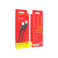 Дата кабель USB-C to USB-C 1.0m 60W Triumph BX51 black BOROFONE (6931474751669) - Зображення 5