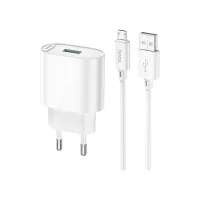 Зарядний пристрій HOCO C109A Fighter USB QC3.0 + cable Micro 5P White (6931474784827) - Изображение 1