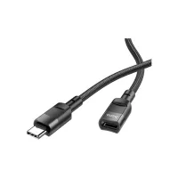 Дата кабель USB-C M/F 1.2m extension U107 black HOCO (6931474789990) - Изображение 2