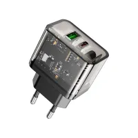 Зарядний пристрій HOCO N34 Dazzling dual-port Black (6931474799166) - 2