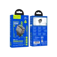 Зарядний пристрій HOCO N34 Dazzling dual-port Black (6931474799166) - 7