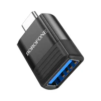 Перехідник BV18 USB to USB-C M USB3.0 Black BOROFONE (6941991104015) - 3
