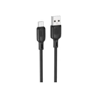 Дата кабель USB 2.0 AM to Micro 5P 3.0m Lenny silicone BX113 black BOROFONE (6941991115547) - 2