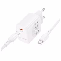 Зарядний пристрій BOROFONE BN26 Fuente USB-C PD20W + cable USB-C to USB-C White (6941991120251) - Image 3