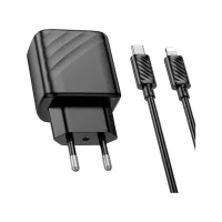 Зарядний пристрій HOCO CS22A Value USB-C PD30W + cable USB-C to Lightning Black (6942007609920) - 2
