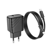 Зарядний пристрій HOCO CS22A Value USB-C PD30W + cable USB-C to Lightning Black (6942007609920) - 5