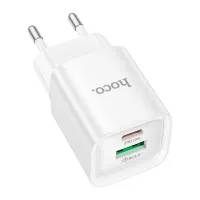 Зарядний пристрій HOCO C147A Charm 1xUSB-C PD20W + 1xUSB QC3.0 White (6942007630276) - Зображення 2