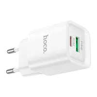 Зарядний пристрій HOCO C147A Charm 1xUSB-C PD20W + 1xUSB QC3.0 White (6942007630276) - Зображення 5