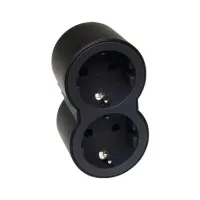 Мережевий розгалужувач Legrand Стандарт 2х2К+C передні розетки (694517) - Зображення 2