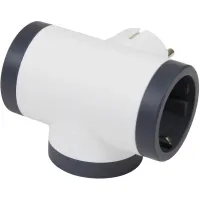 Мережевий розгалужувач Legrand ПРЕМІУМ 3х2К+З бокові розетки, колір Білий/Чорний (694520) - 1