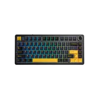 Клавіатура Aula F75 Gasket Greywood V3 switch Hot-Swap PBT Wireless/Bluetooth/USB Black (6948391208626) - 1