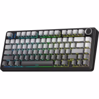 Клавіатура Aula F75 Gasket Reaper Switch Hot-Swap RGB Bluetooth/Wireless/USB UA Black/Grey (6948391209913) - Image 3