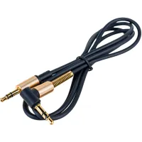 Кабель мультимедійний 3.5mm M to 3.5mm M 1.0m 90° corner Black HOCO (6957531025665) - Зображення 5