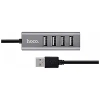 Концентратор HOCO USB 2.0 to 4xUSB Line machine HB1 Tarnish (6957531038139) - 2