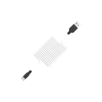 Дата кабель USB 2.0 AM to USB-C 1.0m 2A silicone X21 black+white HOCO (6957531071402) - 3