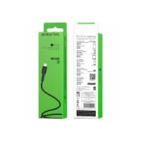 Дата кабель USB 2.0 AM to Lightning 1.0m 2A PVC BX16 black BOROFONE (6957531099512) - Зображення 4
