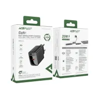 Зарядний пристрій Acefast USB-C 20W + Type-C cable A82 Fast Charger Black (6974316280057) - Зображення 6