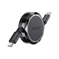 Дата кабель USB-C to USB-C 0.8m 60W dual retraction C13-03 Black Acefast (6974316280132) - 4