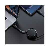 Дата кабель USB-C to USB-C 0.8m 60W dual retraction C13-03 Black Acefast (6974316280132) - 7