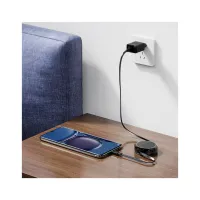 Дата кабель USB-C to USB-C 0.8m 60W dual retraction C13-03 Black Acefast (6974316280132) - 8