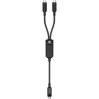 Дата кабель USB-C to 2xUSB-C 0.8m 100W Acefast (6974316280149) - 1