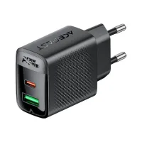 Зарядний пристрій Acefast 2xUSB 30W (USB-C+USB-A) Gan A98 Black (6974316283263) - Зображення 1