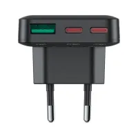Зарядний пристрій Acefast 3xUSB 65W (2xUSB-C+USB-A) Gan A100 Fast Charger Ultra thin black (6974316283492) - Зображення 4