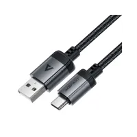 Дата кабель USB 2.0 AM to USB-C 1.2m 3.0A 18W aluminum alloy Black Acefast (6974316283782) - Изображение 3