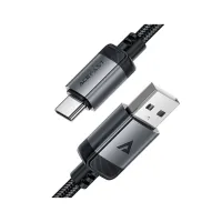 Дата кабель USB 2.0 AM to USB-C 1.2m 3.0A 18W aluminum alloy Black Acefast (6974316283782) - Изображение 4
