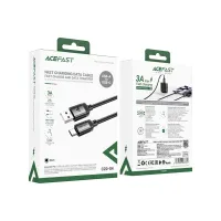 Дата кабель USB 2.0 AM to USB-C 1.2m 3.0A 18W aluminum alloy Black Acefast (6974316283782) - Изображение 5