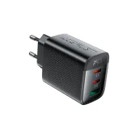 Зарядний пристрій Acefast 2xUSB-C + 1xUSB 67W GaN black (6974316284048) - 1