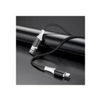 Дата кабель USB 2.0 AM to USB-C 1.0m 3A silicone BX79 black BOROFONE (6974443384789) - Зображення 4