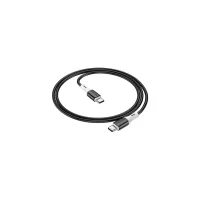 Дата кабель USB-C to USB-C 1.0m 3A 60W silicone black BOROFONE (6974443384802) - Зображення 2