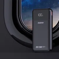 Батарея універсальна Dudao K15Pro 20000mAh PD/22.5W, QC, with built-in cables, Black (6977196682430) - Зображення 6