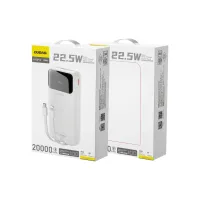 Батарея універсальна Dudao K15Pro 20000mAh PD/22.5W, QC, with built-in cables, White (6977196682447) - 3