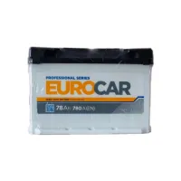 Акумулятор автомобільний EUROCAR 6СТ-78АЗ (0) (-/+) (L3) 780А 12V - 1