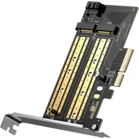 Контролер Ugreen PCI-E 3.0 for SSD M.2 NVMe + M.2 NGFF CM302 (70504) - 1