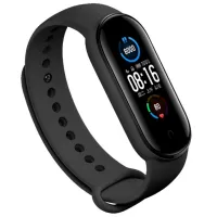 Ремінець до фітнес браслета BeCover Silicone для Xiaomi Mi Smart Band 5 Black (705062) - 1