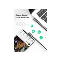Дата кабель USB-C to USB-C 2.0m 5A 100W US335 90-degree Space Gray Ugreen (70698) - 3
