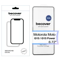 Скло захисне BeCover Motorola Moto G15 / G15 Power 10D Black (713574) - 1