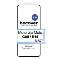 Скло захисне BeCover Motorola Moto G05 / E15 10D Black (713575) - 3