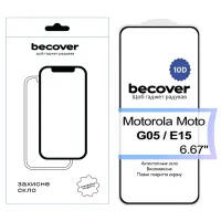 Скло захисне BeCover Motorola Moto G05 / E15 10D Black (713575) - 1